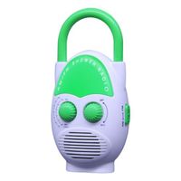 Kompaktes wasserdichtes Duschradio mit oberem Griff Spritzwassergeschützt für Heimgarage Einstellbare Lautstärke Broadcast IPX4 wasserdicht schnurlos Farbe Grün