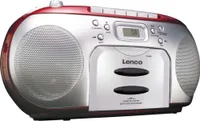 LENCO - Lenco Boombox SCD-420 RED Przenośne stereofoniczne radio FM z odtwarzaczem CD i kasetą - A002469