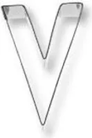 Birkmann Ausstecher / Ausstechform "Buchstabe V" für Kekse & Plätzchen