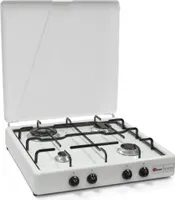 PARKER Vierflammen Kocher - weiß emailliert - Zündsicherung - 2,8kW, 2,3kW, 1,65kW, 0,9kW
