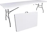 Składany stół cateringowy ogrodowy biały 180 x 76 cm
