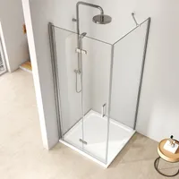 EMKE sprchový kout 120x90x195cm rohový vstup sprchové kouty kombinace sprchových dveří a zástěny Nano bezpečnostní sklo systém skládacích dveří