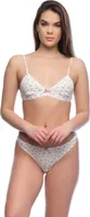 Yenita® Unterwäsche-Set "Cotton Enjoy" BH und String S off-white