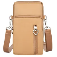 Umhängetasche Crossbody Tasche für Damen,Handytasche zum Umhängen Kleine Umhängetasche,Nylon Handy Mini-Tasche,Verstellbar Schultergurt, 3 Fächern
