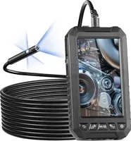 VEVOR Endoskopkamera mit Licht, Industrie-Endoskop mit Dreifachlinse, 5-Zoll-Bildschirm, 1080P-Inspektionskamera, 8 + 2 Lichter, IP67 wasserdichte Schlangenkamera für Autos, Sanitäranlagen