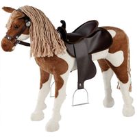 Happy People 58063 Einhorn Pferd mit Licht und Sound Pferd Reittier Spielpferd