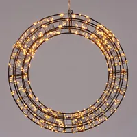 LED Lichterkranz Curly von Star Trading, Fensterlicht Weihnachten warmweiß  aus Draht und Kunststoff in Chrom, Transparent