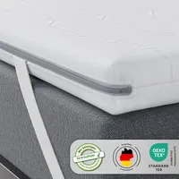 6cm Ergonomische 7-Zonen Kaltschaum Matratzenauflage Matratzentopper Matratzenschoner Topper - H2&H3 - 140 x 200 cm - OnlyDreams