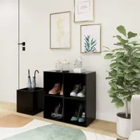 vidaXL Předsíňová skříň na boty černá 105x35,5x70 cm Dřevěný materiál
