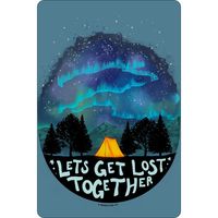 Grindstore - Tafel "Let's Get Lost Together" GR5526 (Einheitsgröße) (Blau/Schwarz)