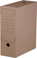 25x Archiv-Ablagebox 100 mit Automatikboden 323x96x272mm braun