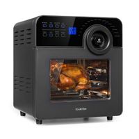 Klarstein AeroVital Cube Chef Heißluftfritteuse , Leistung: 1700 Watt , DuoHeating Technology , Volumen: 14 Liter , 16 Programme , Touchscreen , Zeitvorwahl: ca. 10 h , Thermostat: 50 - 220 °C , 5-teiliges Zubehör , Frontklappe mit Panoramafenster , Edelstahlgehäuse , schwarz Klarstein AeroVital Cube Chef Heißluftfritteuse , Leistung: 1700 Watt , DuoHeating Technology , Volumen: 14 Liter , 16 Programme , Touchscreen , Zeitvorwahl: ca. 10 h , Thermostat: 50 - 220 °C , 5-teiliges Zubehör , Frontklappe mit Panoramafenster , Edelstahlgehäuse , schwarz