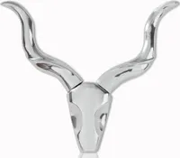 Designer Geweih Style Shine Deko Hirsch aus poliertem Aluminium Wandfigur Geweih Wandgeweih