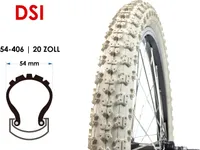 20 Zoll DSI Kinder Fahrrad Reifen 20x2.125 MTB BMX tire 54-406 Weiss