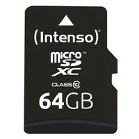 Intenso MicroSD Speicherkarte 64GB + SD-Adapter