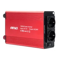 Przetwornica samochodowa prądu 12V 230V 1000W AMIO-03283
