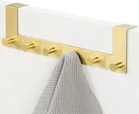 Navaris Türhaken Haken zum Einhängen - Handtuchhalter Kleiderhaken für Küche Flur Garderobe - Türgarderobe aus Edelstahl - für Türen bis 4cm -