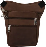 Beintasche - Beintasche - Motorrad-Hüfttasche - Beintasche - Beintasche Motorrad - Bauchtasche - Leder – braun