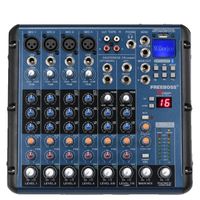 DJ-Mixer, 16 DSP-Effekte, Bluetooth-Verbindung, 8-Kanal EU-Stecker