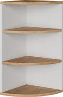 Vicco Eckregal Ecki, 30 x 60 cm, Weiß/Goldkraft Eiche