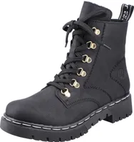 Rieker Damen Stiefeletten Schnürsenkel Blockabsatz Y2422, Größe:38 EU, Farbe:Schwarz