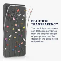 kwmobile Case kompatibel mit Samsung Galaxy A53 5G - Hülle Silikon transparent Wildblumen Ranke Mehrfarbig Transparent