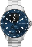 Withings SCANWATCH HORIZON 4,32 cm (1.7") 43 mm Analog Blau GPS  WITHINGS Bildschirmdiagonale: 4,32 cm (1.7 Zoll), Marktpositionierung: Smartwatch, Display-Typ: Analog, Touchscreen: Nein, Größe des Uhrengehäuses: 43 mm, Farbe des Uhrengehäuses: Blau, Armbandfarbe: Edelstahl, Bandmaterial: Edelstahl, Form: Rund, Herzfrequenzmonitor: Ja, USB Port: Nein