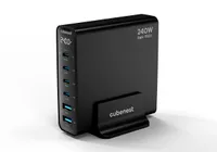 Cubenest S6D0 PD 3.1. 4*USB-C+2xUSB-A GaN Adaptér 240W Rychlonabíječka USB-C kabel