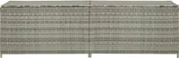 vidaXL Gartenbox Poly Rattan 200x50x60 cm Grau
