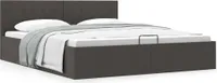 vidaXL Úložná postel Hydraulic Dark Grey Fabric 160×200 cm