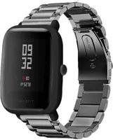 Strap-it Titanarmband - Kompatibel mit Amazfit Bip Armband Ersatzarmband Edelstahl - Titanium - Hochwertiges Material - für Smartwatch 20mm Armband Graphit / Grau