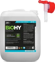 BiOHY Klarspüler (10l Kanister) + Auslaufhahn | Ökologisches Hochkonzentrat | Geeignet für alle (gewerblichen) Spülmaschinen, für unschlagbaren Glanz auf Gläsern & Geschirr |logisch abbaubar