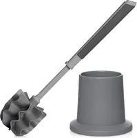 Toilettenbürste Silikon Set,WC- Bürste,Klobürste,Silikon Garnitur,Trendfarbe grau