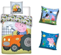Peppa Wutz Kinderbettwäsche Set Garnitur Baumwolle-Mix Peppa Pig Bettbezug Neu 