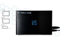 Hurricane GD35612 750GB Aluminium Externe Festplatte, 3.5' HDD USB 3.0, 64MB Cache für Mac, PC, Backups