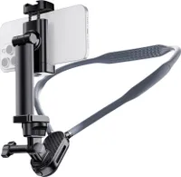 Kamera-Halshalterung, Telefon-Halshalterung, Brusthalterung mit 1/4-Zoll-Schraube und Telefonclip-Ersatz fuer GoPro Hero 12/11/10/9/8, iPhone Android-Smartphone, POV-Videoaufzeichnung, Vlog-Zubehoer