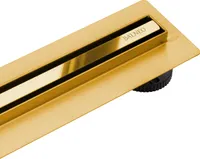 Balneo Slim&Low ProLine Odpływ liniowy 80cm - Lustrzany złoty, stal nierdzewna, łatwy montaż