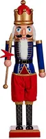 Deko-Figur Rot Blau Nussknacker 12,5 x 40 x 9 cm Kunststoff