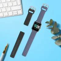 kwmobile 2x Sportarmband kompatibel mit Willful Fitnesstracker / Smartwatch Armband - Fitnesstracker Band Set aus TPU Silikon