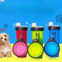 Hunde-Wasserflasche, 2 in 1, tragbar