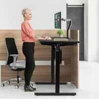 Sitz Steh Tischgestell weiß Arbeitstisch Schreibtisch Tisch höhenverstellbar 