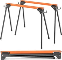 GOPLUS 2er Set Sägebock klappbar, Arbeitsbock aus Metall bis 500 kg, Werkbock Gerüstbock Sägepferd für Schneiden, Sägen, DIY-Aufgaben