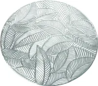 Tischsets, Platzset, Platzdeckchen, Platzmatte, Rund Blätter 37 Cm Silber