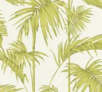 Livingwalls Palmentapete Metropolitan Stories tropische Tapete Lola Paris Vliestapete grün creme 10,05 m x 0,53 m