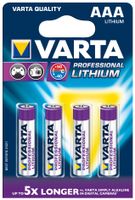 VARTA Lithium Batterie "Professional Lithium" Micro (AAA) 1.100 mAh 4 Batterien