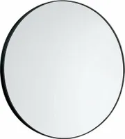 Okrúhle zrkadlo v plastovom ráme ø 60 cm, matná čierna