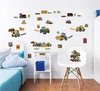 Naklejka ścienna plac budowy Buldożer First JCB