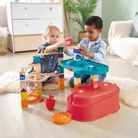Hape 10209606 Kugelbahn mit Vorratsbehälter Quadrilla Bausatz