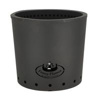 Rivanto® Holzpellet-Feuerkorb aus Stahl, Ø39 x 35,5 cm, schwarz, Lagerfeuer, Feuerstelle, Grilleimer