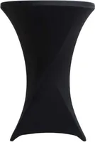 Topchances Bar Table Cover Stretch Covers,Table Cover Bar Table Covers Dekorace pro koktejlové párty Svatební banket, 80 * 110 cm, černá